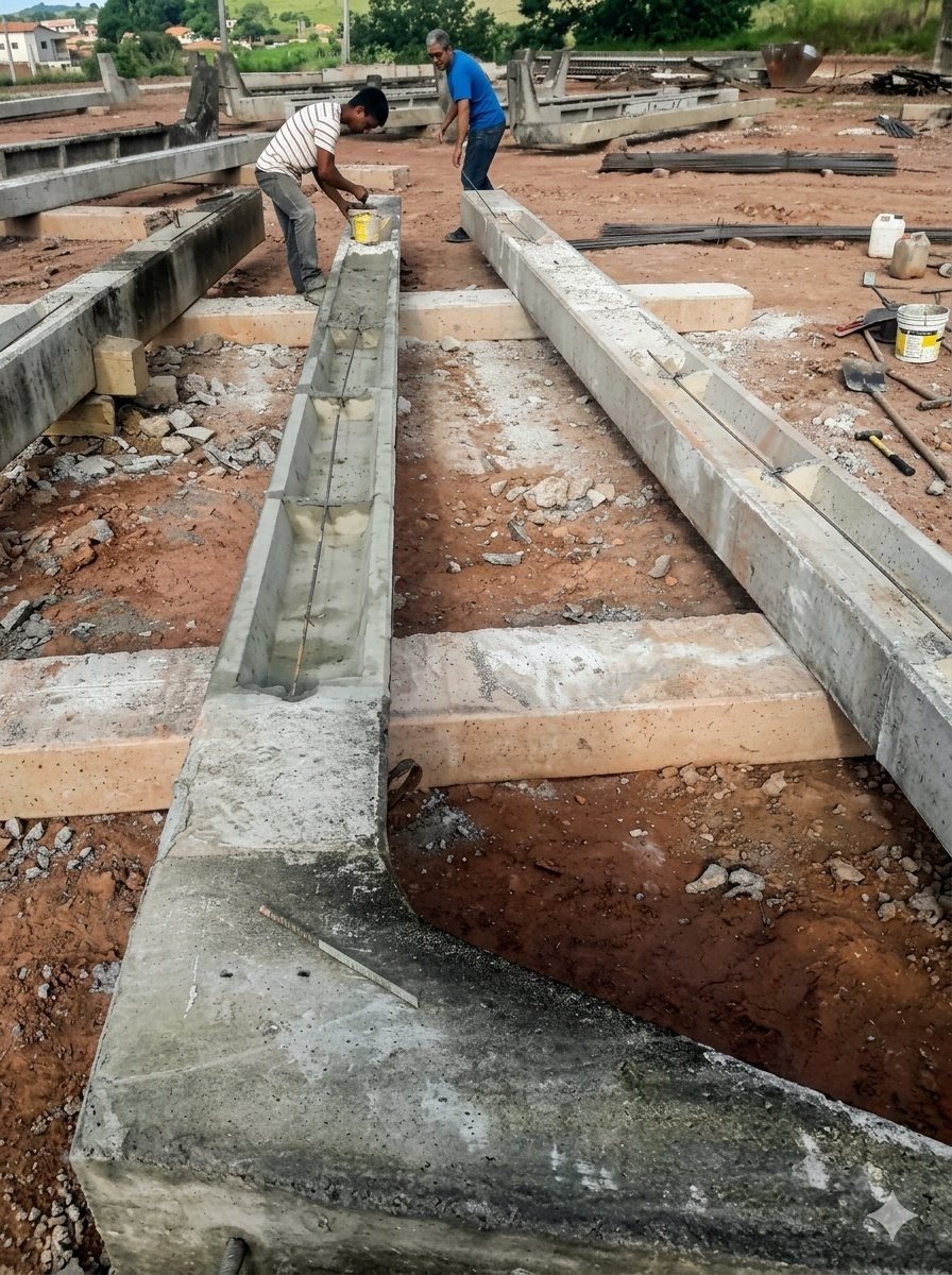 Antes: detalhe de peças revitalizadas