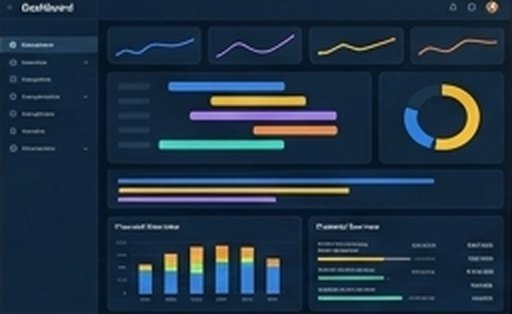Ilustração: dashboard de controle da obra